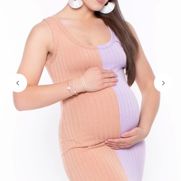 NWT Maternity Color Block Dress - Picture 2 of 5